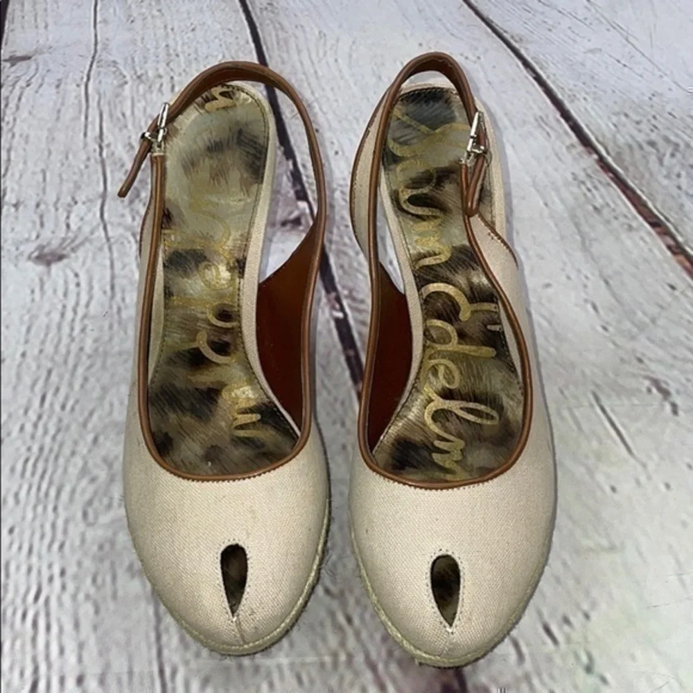 UEC Sam Edelman platform stilettos size 9 peep toe